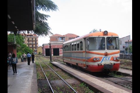 Ferrovia Circumetnea's 110 km line runs around the west of Mount Etna.